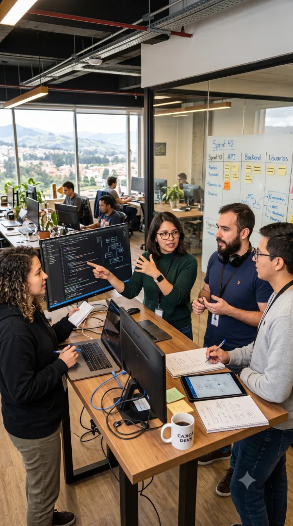Equipo de ADMISOF trabajando en la plataforma ADMI